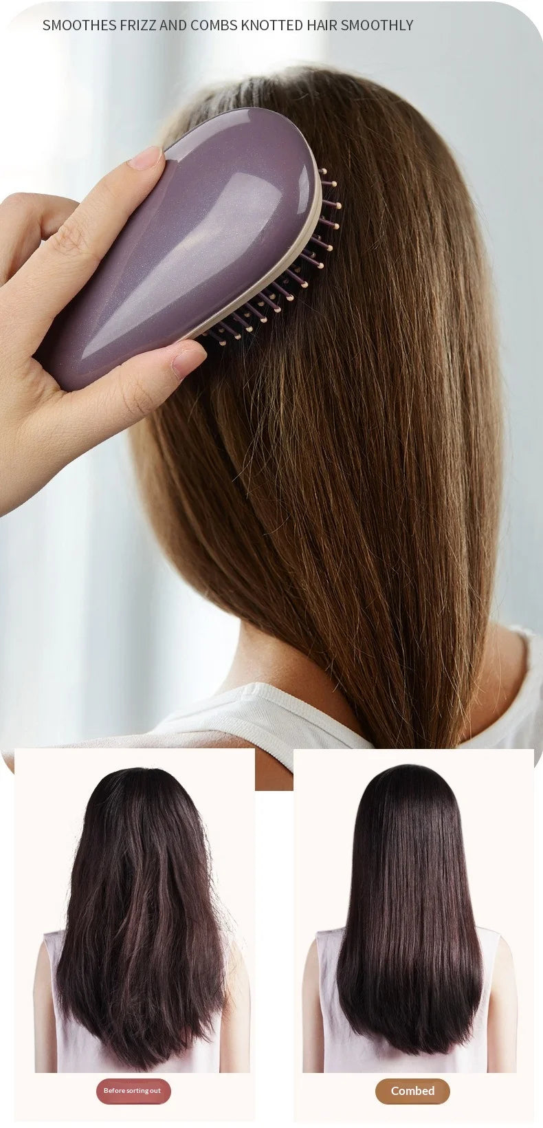 Air Cushion Scalp Massage Brush Portable Detangling Hairdressing Massage Comb For Women Home Use Travel Size Soft Bristles Brush