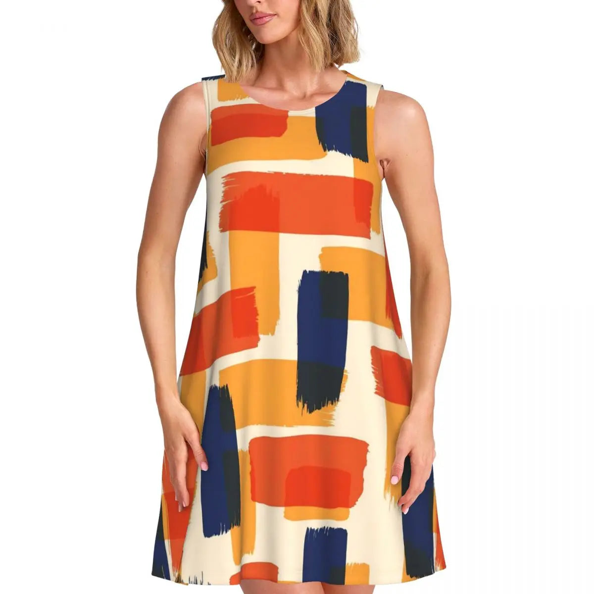 Jewelry Chains Tank Dress Belts Print Simple Dresses Summer Print Sexy Dress Hot Sleeveless Vestido Big Size