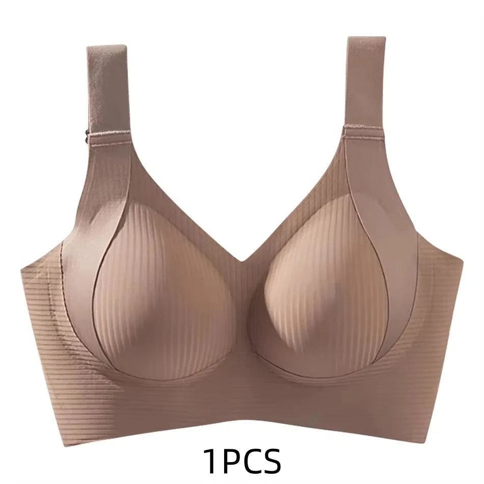 Seamless Wireless Bra For Full Busts And Petite Figures, Thin Light Support, No Wires, Pull Up Anti Sagging