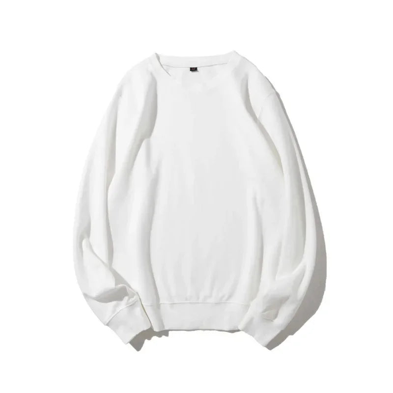 Silver Fox Velvet Pullover Sweatshirt - Loose Fit Long Sleeve Round Neck