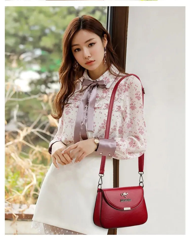 Retro Small Square Crossbody Purse Soft PU Leather Adjustable Strap Daily Work Travel Flip Cover Handbag Shoulder Bag for Women