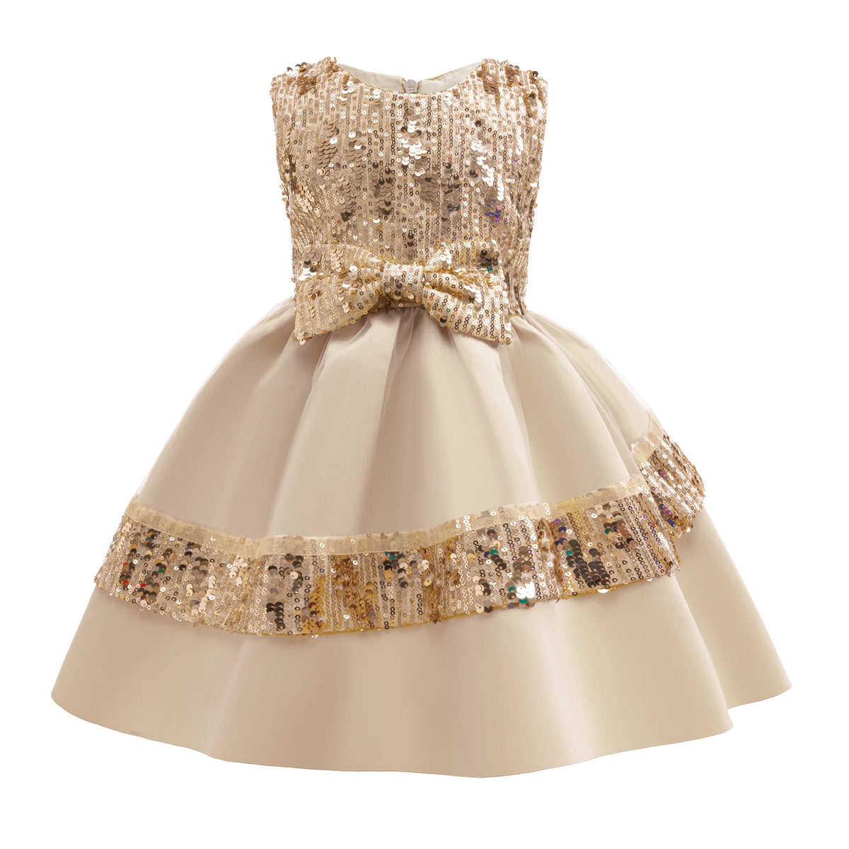 HETISO Princess Dress for Girls Sequined Sleeveless Tutu Gown Children's Fashion Birthday Party Frocks for Ages 2-10