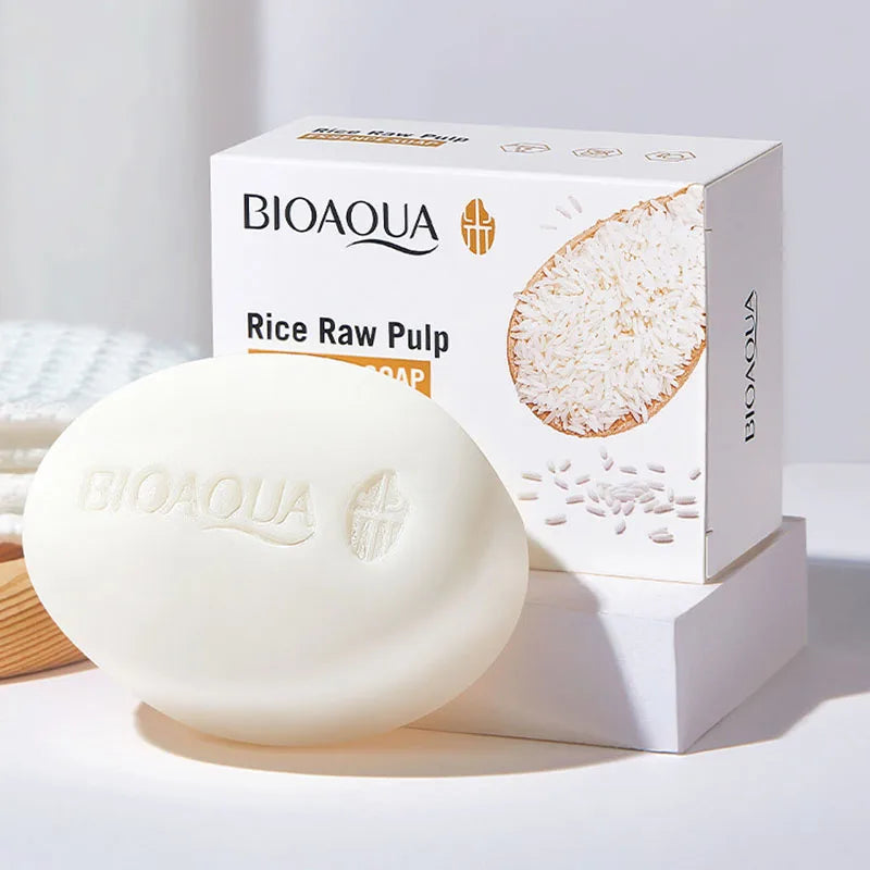 BIOAQUA White Rice Facial Soap – Moisturizing Foam Cleanser & Oil Control