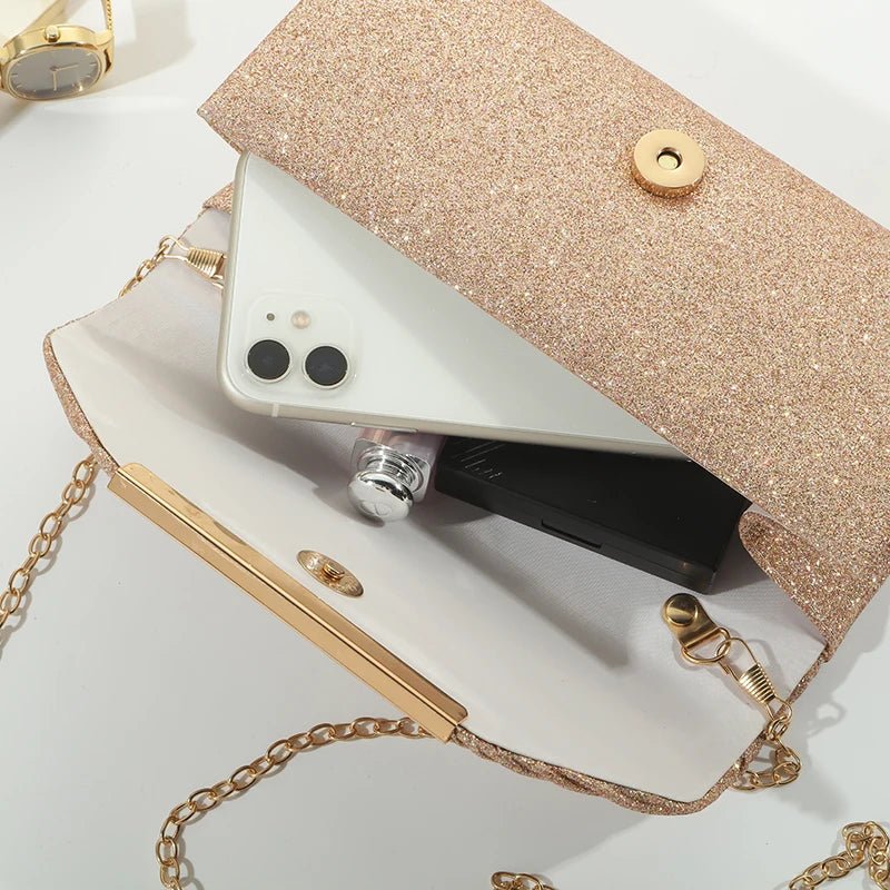 Fashion Elegant Clutch Bag New 2026 Hot Selling Chain Dinner Bag Bride Bridesmaid Lady Handbag Factory Outlet