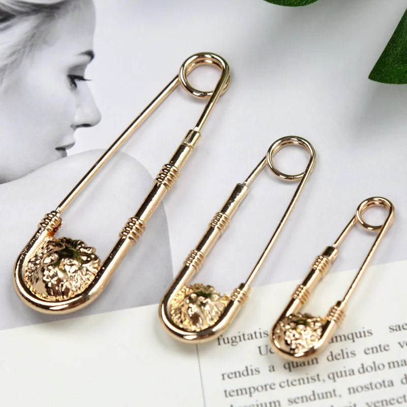 New Retro Style Brooch Pin Fashion Diy Safety Pins Women'S Waist Closing Artifact Men Suit Jacket Decoration Anime Jewelry