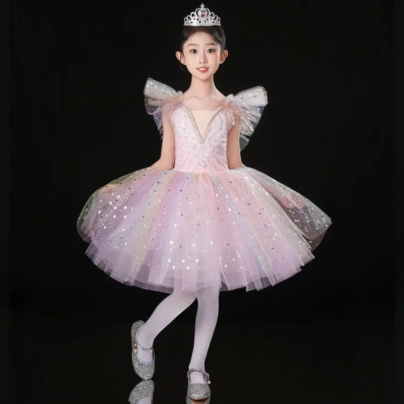 Performance Costume Competition Uniform Children Clothing Kids Clothes Children's Day Ballet Leotards for Girls Dress Dance Wear