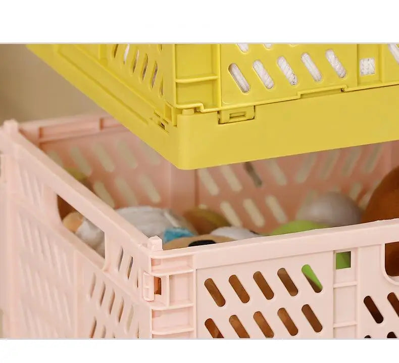 Foldable Storage Basket Wardrobe Organizer Box Kitchen Bathroom Accessories Gadgets For Clothes Toy Spices Condiments Vegetables