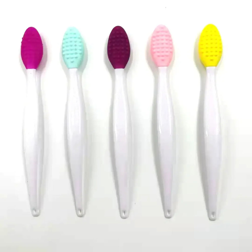1/2PCS Face Silicone Brush Double-Sided Nose  Lip Face Clean cleansing stick Blackhead Removal Acne Makeup Brush