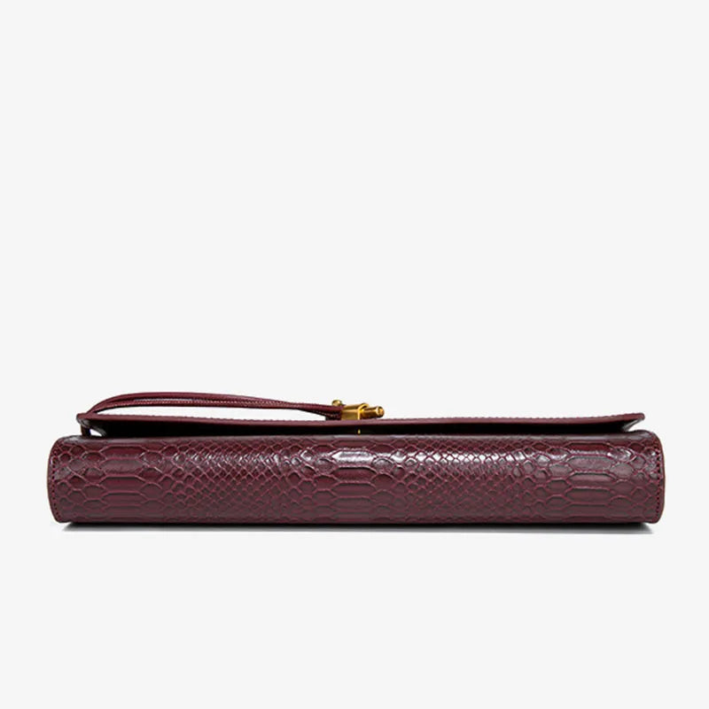 PU Leather Fashion Luxury Top-Handle Bag For Women Evening Handbag Long Purse Crocodile Pattern Crossbody Shoulder Bags
