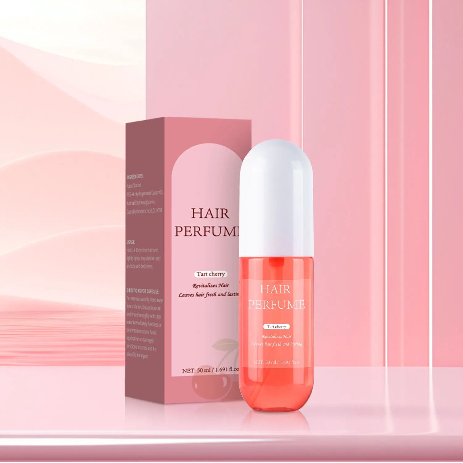 50ML Sheer Violet Hair Perfume for Women Clean Deodorizing Hair Spray & Body Mist Freshen Hair Body & Pillows Soft Musk Scent