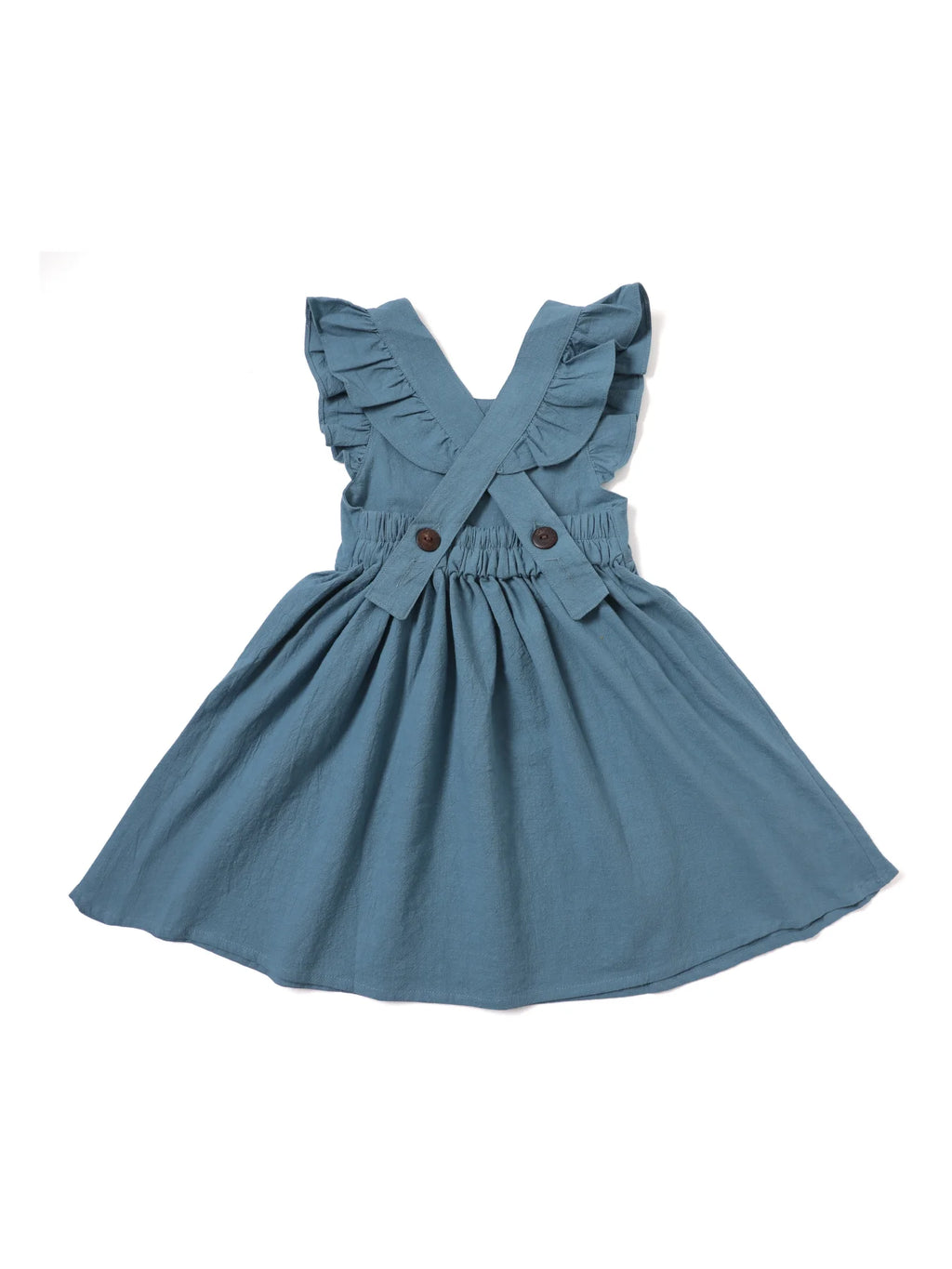 Casual Style Sleeveless Baby Girl Clothing Flying Sleeve Cotton and Linen Material Versatile Solid Color Princess Dress