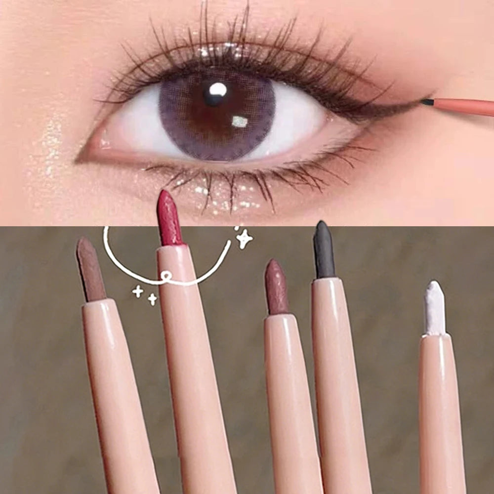 Ultra-fine Gel Eyeliner Pencil Rose Brown Under Eye Liner Pen Waterproof Matte Aegyosal Lying Silkworm Quick Drying Eyes Makeup