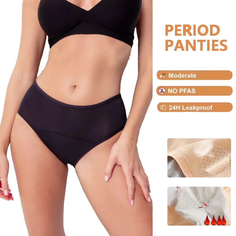 Leak Proof Menstrual Panties Plus Size L-8Xl Underwear Period Physiological Pants Women'S Waterproof Briefs Female Lingerie
