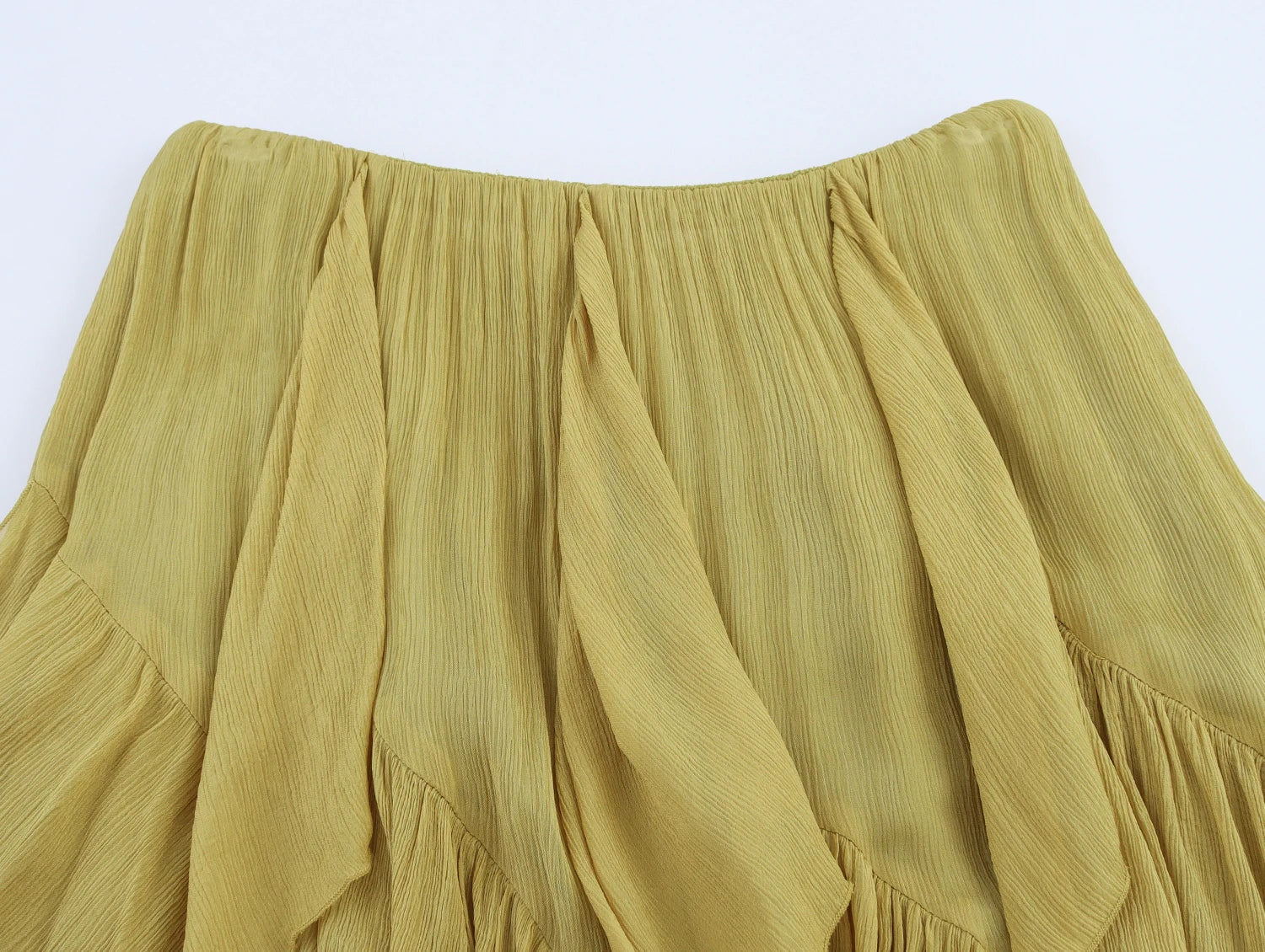 Irregular Ruffles Cake Skirt Pleated Cake Womens Skirt High Waist Faldas Mujer Japan Style Eleganr Skirts Spring Summer 2025