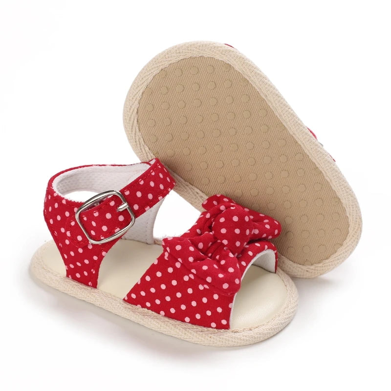 Baby Girl Summer Sandals 0-1 Year Cute Bow First Walker Soft Comfortable Newborn