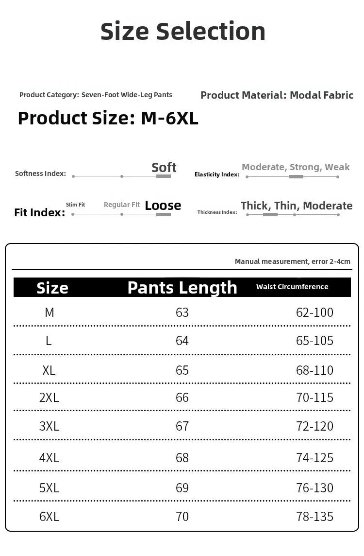 Women's Modal Wide-Leg Pants - High-Waisted Casual Summer Lounge