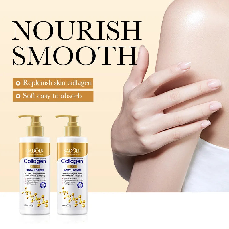 Collagen Body Lotion For Firming & Hydration - Intense Moisturizer Anti-Aging Skin For Dry, Sagging Skin, Nourishment 300G/Pc