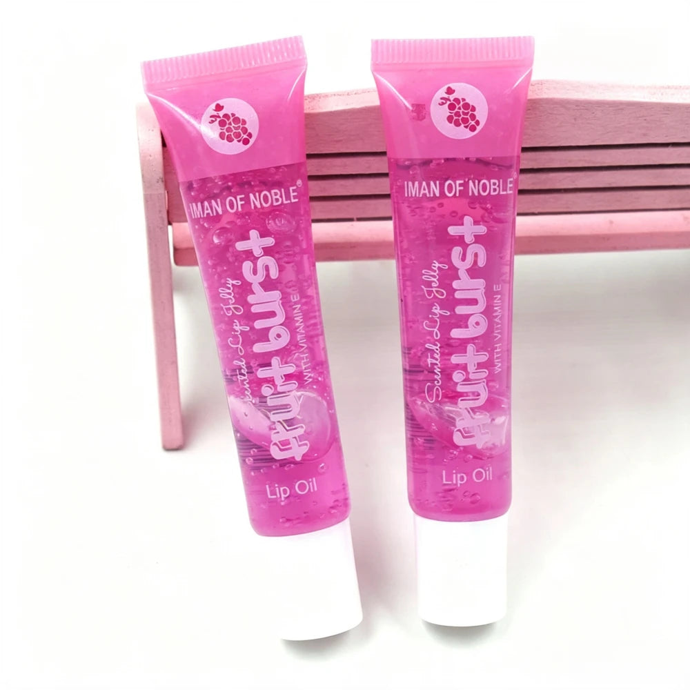 6Pcs Fruit Flavor Lip Oil Set - Moisturizing Plumping Lip Gloss