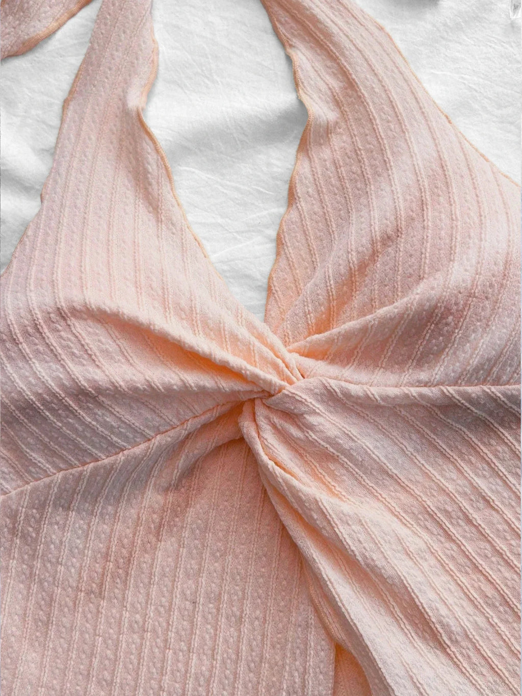 Sexy V-neck Halter Neck Crop Top for Women Summer Sleeveless Solid Split Backless Top Y2K Clothes