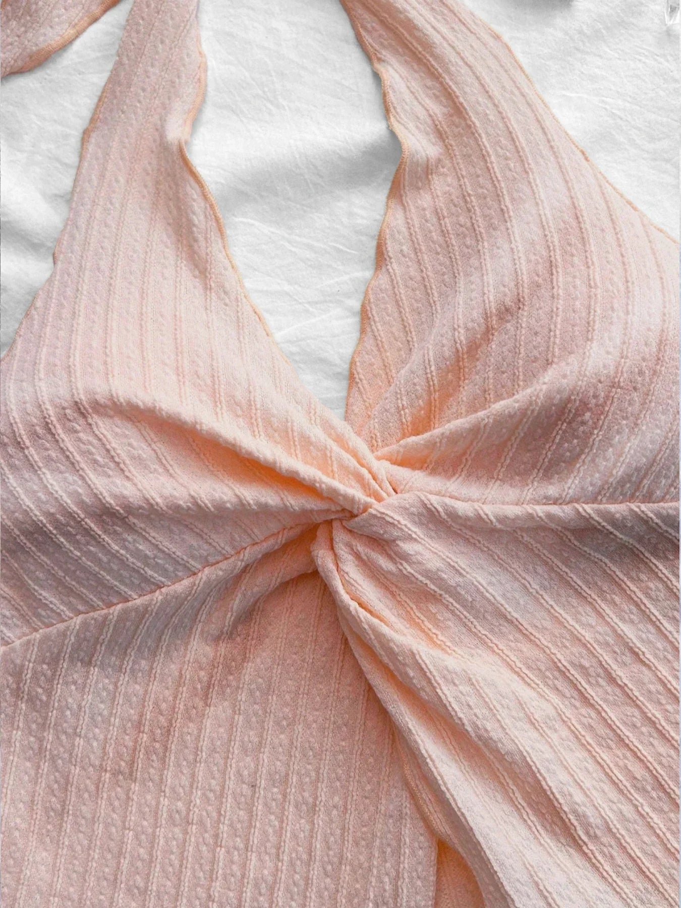 Sexy V-neck Halter Neck Crop Top for Women Summer Sleeveless Solid Split Backless Top Y2K Clothes
