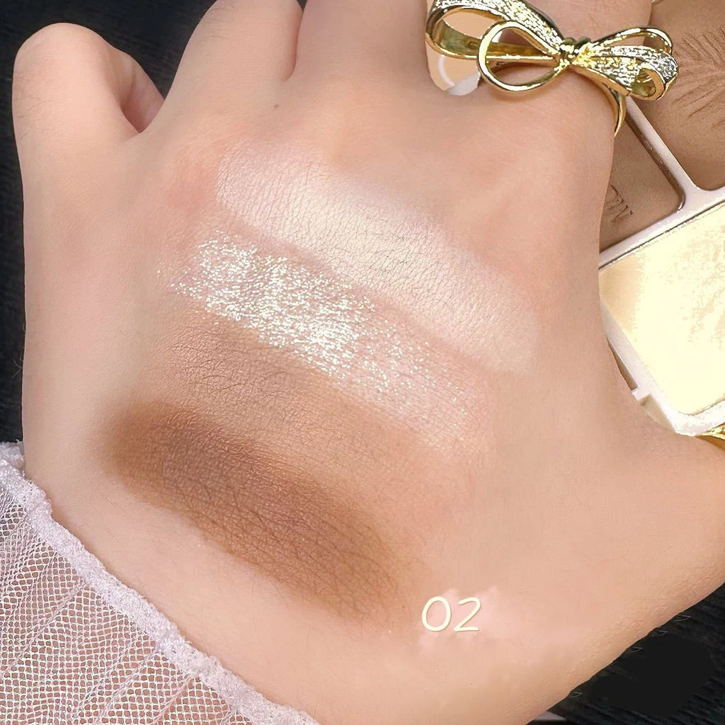 4 Colors Highlighter Contour 3D Facial Bronzer Cosmetic Brightening Beige Matte Highlights Palette Nose Shadow Powder Makeup