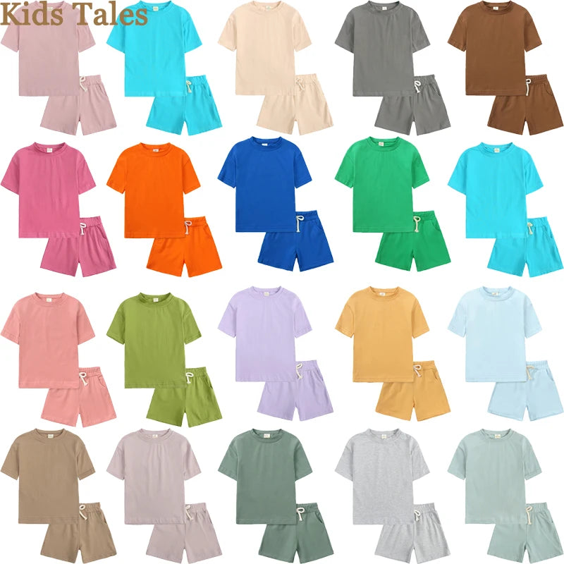 Kids Tales Unisex Children's 2-Piece Cotton Summer Outfit Set