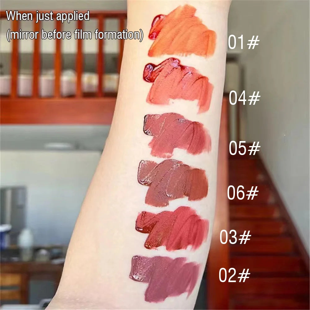 Mirror Water Lip Glaze To Matte Lipstick Makeup Waterproof Long Lasting Lip Gloss Rich Color Silky Not Fade Lips Mud Lip Tint