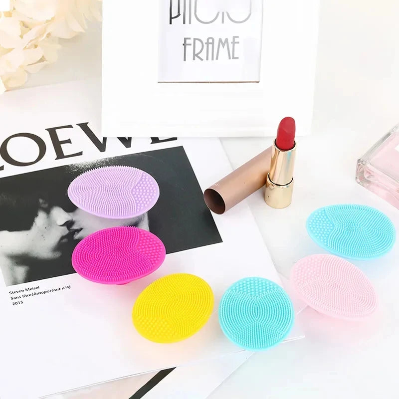 1/4pcs Silicone Face Scrubber Facial Cleansing Brush Face Exfoliator Blackhead Acne Face Wash Brush for Deep Cleaning Skin Care