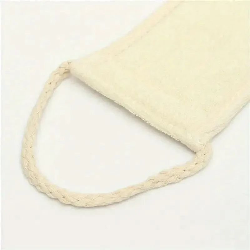 Exfoliating Body Scrubber - Soft Washcloth For Dead Skin Removal & Dry Brushing | Long Bath Sponge With Strap For Shower & Spa