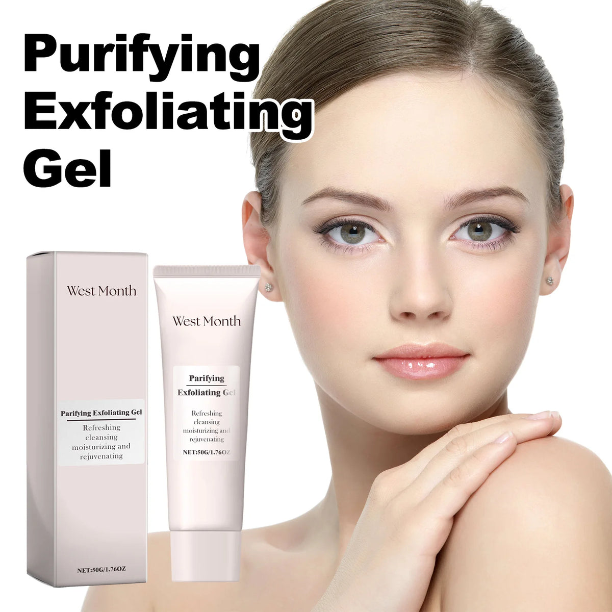 West&Month Exfoliating Peeling Gel - 50g Acne & Blackhead Treatment