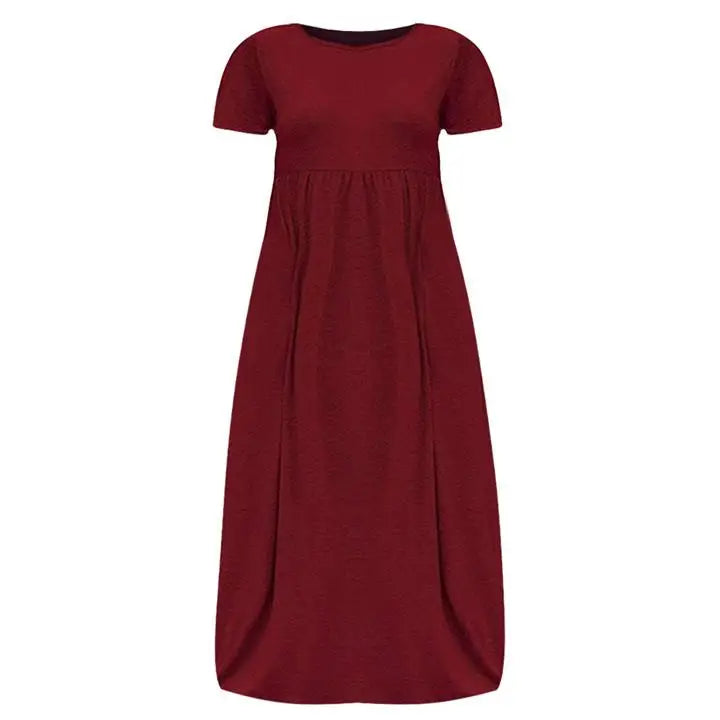 Summer Long Casual Dresses Women High Waist Street Style H Version Cotton Linen Skirt Big Size Female Fashionable Gown