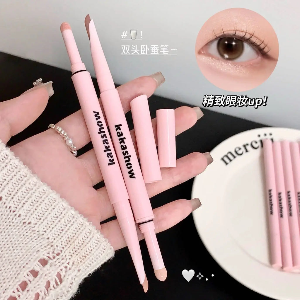 Double-end Lying Silkworm Eyeliner Pencil Diamond Glitter Matte Aegyosal Pen Brightening Cream Shadow Highligher Eye Makeup