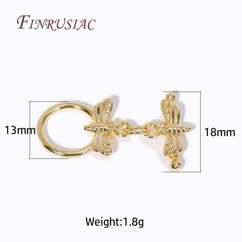 18K Gold Plated Toggle Clasps For Jewelry Making Premium Brass Craft Supplies For DIY Jewelry