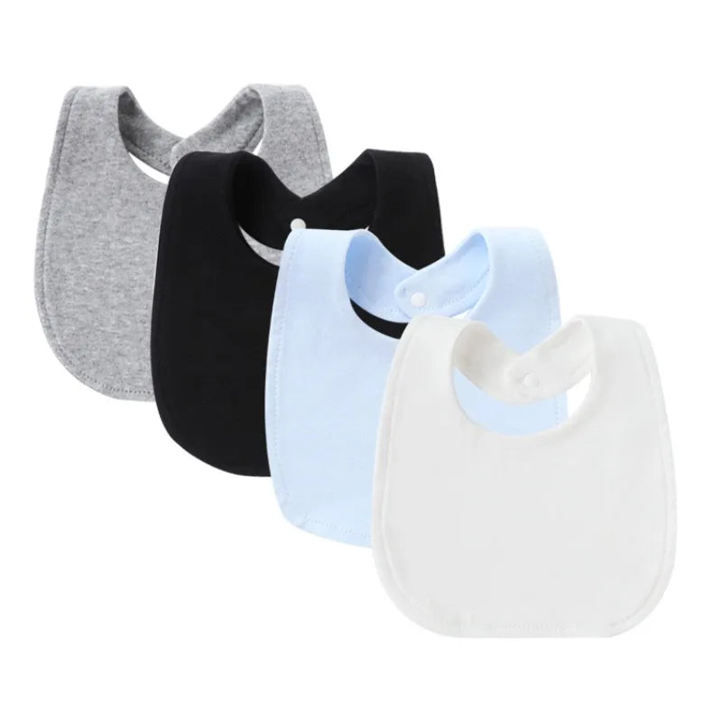 4Pcs Baby Bibs Burp Clothes Cartoon Newborn Saliva Towels for Girls Boys Cotton Kids Apron Infant Accessories Toddler Bibs Set