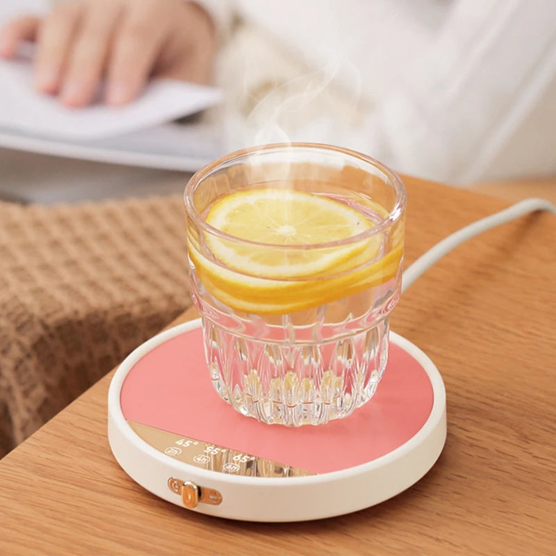 Smart Electric Coffee Mug Warmer with Timer – 3 Temperature Settings for Office Desk
