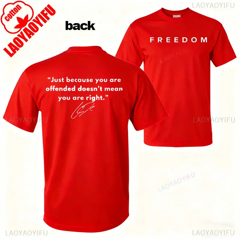 Charlie Kirk Freedom Shirt Patriotic Graphic Tee Tribute For Patriotic Activists Streetwear