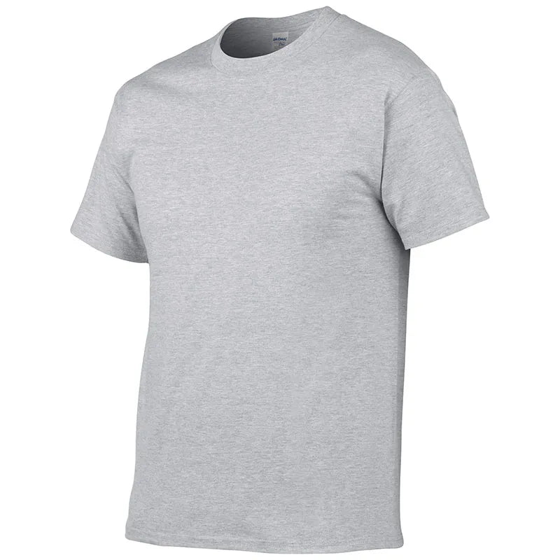 Summer Style High Quality 100% Cotton Solid Color T Shirt Men Pure Color Tees Brand Short Sleeve T-Shirt Male Clothing