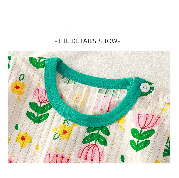 2PCS Children Clothing Set Child T-shirt Suit Summer Cotton New Girls Shorts Clothes Baby Boys Short Sleeve Kid Clothes