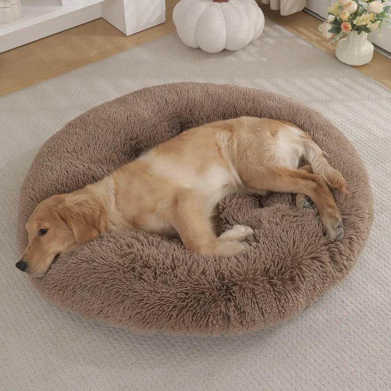 Round Pet Mat, Dog Pad, Plush, Warm for Winter, Sleeping Dog Bed, Cat Nest, Dog Nest, Pet Supplies