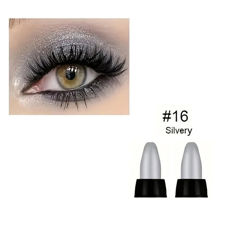 Pearlescent Eyeliner 16 Colors Waterproof Glitter Long Lasting Non Smudge For All Day Glam