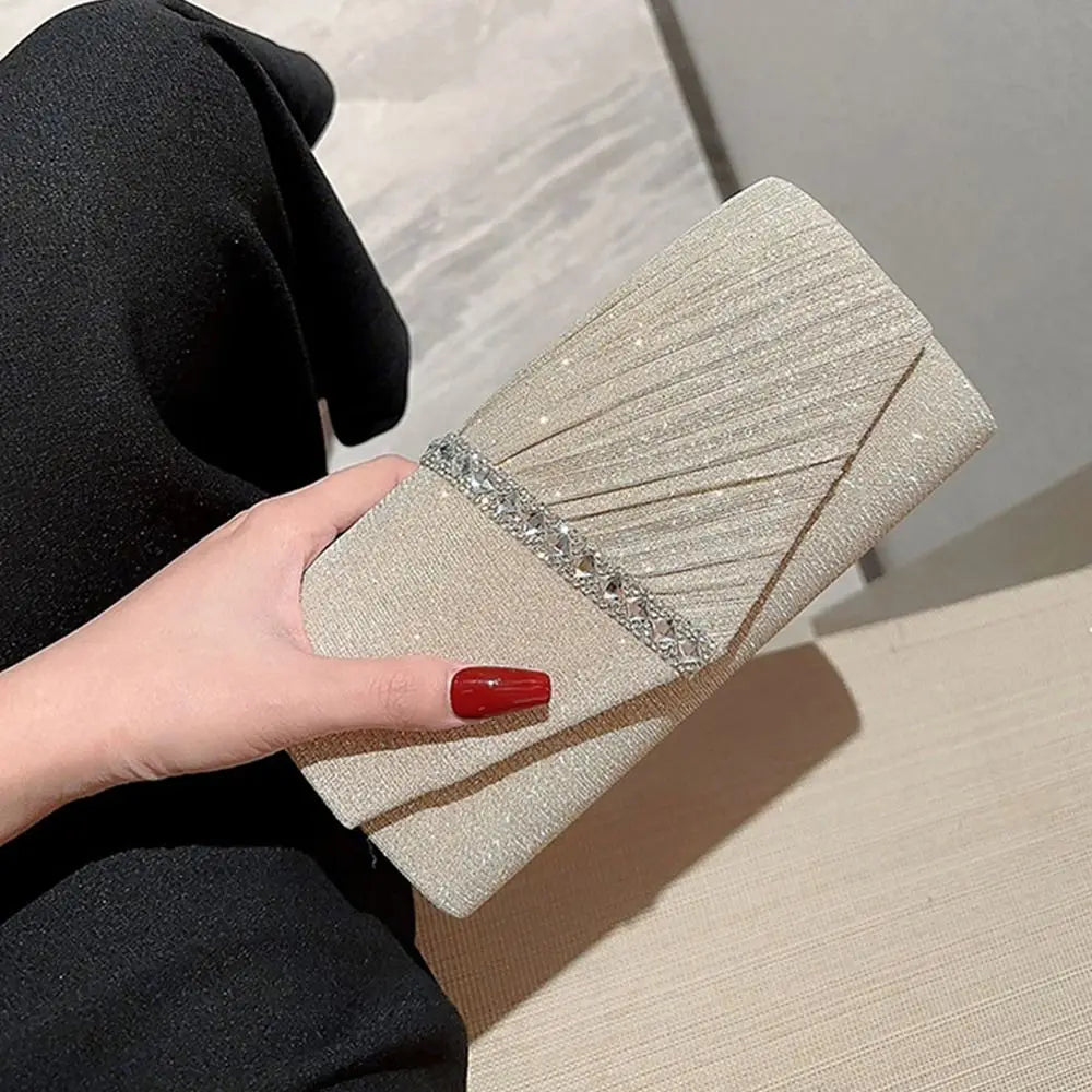 Luxury Glitter Evening Bags Chain Banquet Handbags Sequins Clutches Women Ladies