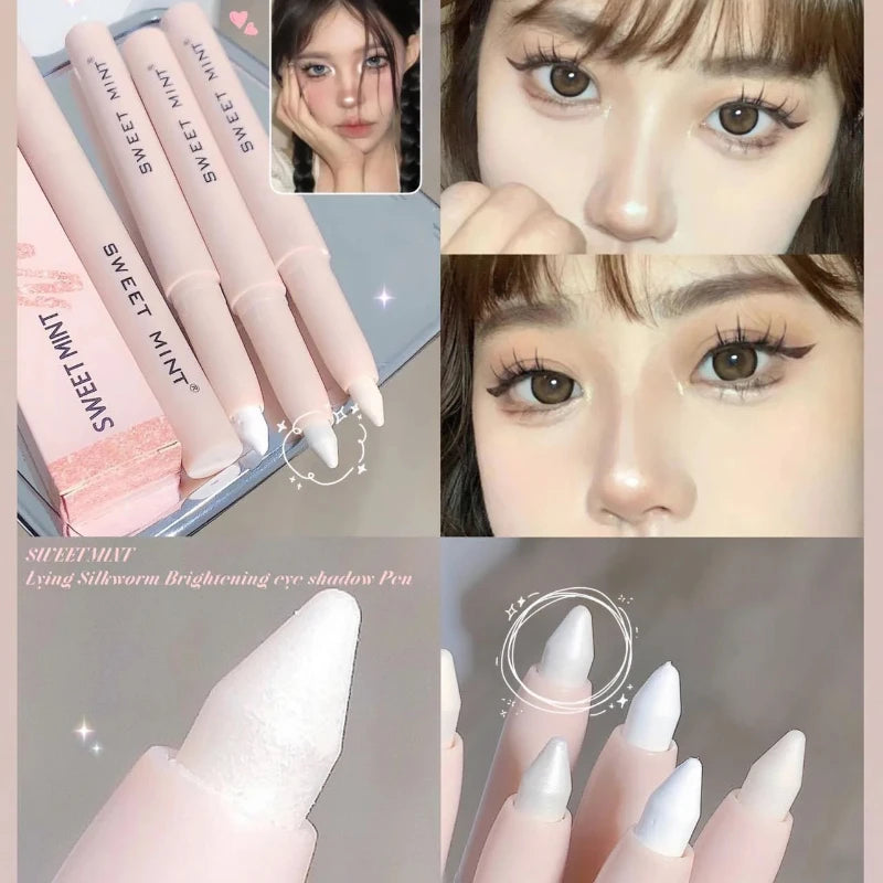 Diamond Highlight Eyeshadow Stick Matte White Pearl High Glossy Lying Silkworm Pen Face Flash Contouring Brightening Eyes Makeup