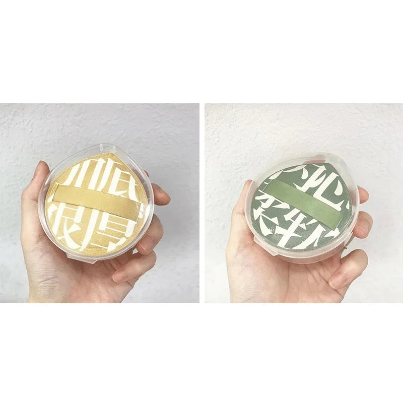 Air Cushion Cosmetic Puff Set with Storage Box - 6cm Soft Sponge