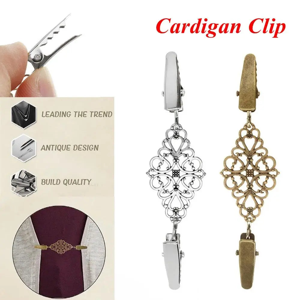 Trendy Sweater Blouse Pin Zinc Alloy Cardigan Clip Women Shirt Collar Retro Duck Clip Winter Charm Accessories Hot Sale