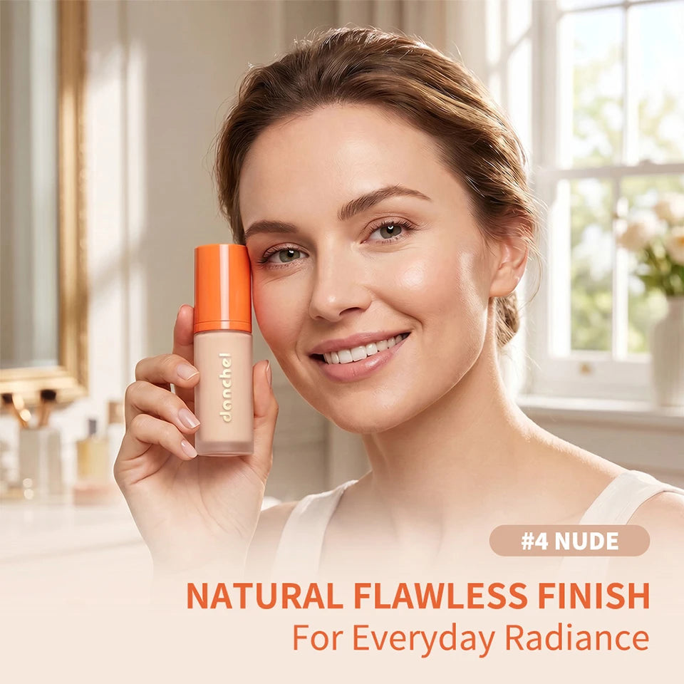 2-in-1 Liquid Foundation & Concealer Buildable Coverage Velvet Matte Finish Long Lasting Sweat Resistant Natural Face Makeup