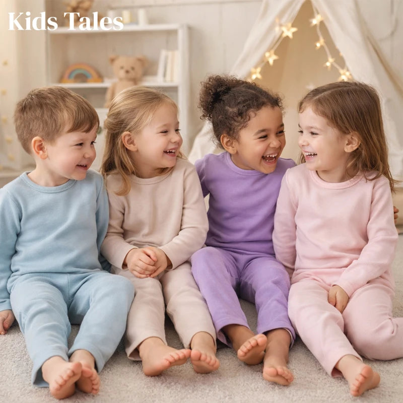 Kids Tales Cotton Pajama Set - Unisex Children's Loungewear