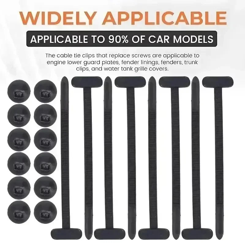 Self-Locking Clip Multi-Purpose General Purpose Nylon Cable Tie Auto Fasteners Screws Replacement Clips Car Accessories 1-40 Pcs