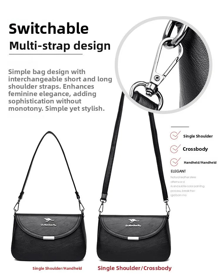 Soft Leather Crossbody Bag Large Capacity Fashionable Women's Shoulder Bag for Middle-Aged Mothers Hot Sale Of The Season New...