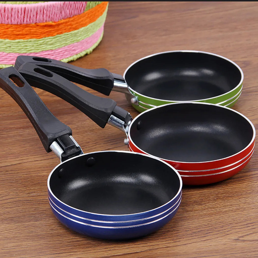 Mini sartén de 12cm/14cm/16cm, antiadherente, de acero, para cocina, utensilios de cocina, para freír huevos