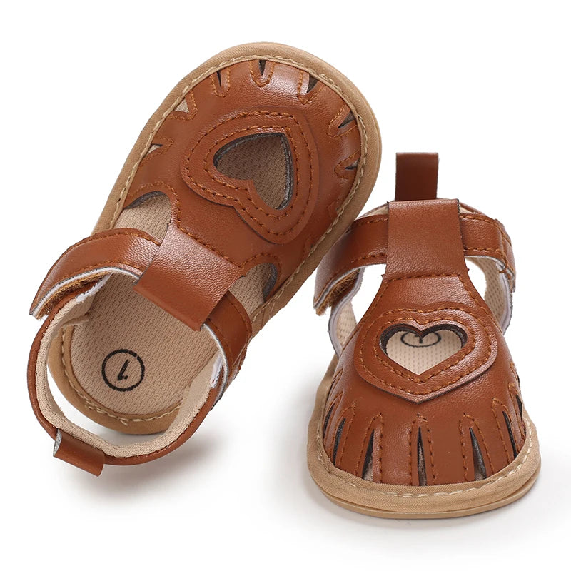 Infant Pre-walker Sandals,Girls Sweet Style Heart Bow Butterfly Decor Sandals,Soft Comfy Multi Color Summer Footwear 0-18 Months